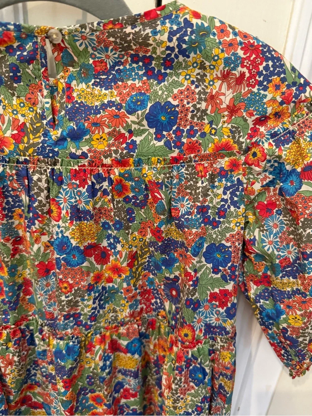 TIA CIBANI Girls LIBERTY print Tiered Cotton Dress - Multicolor sz 5/6